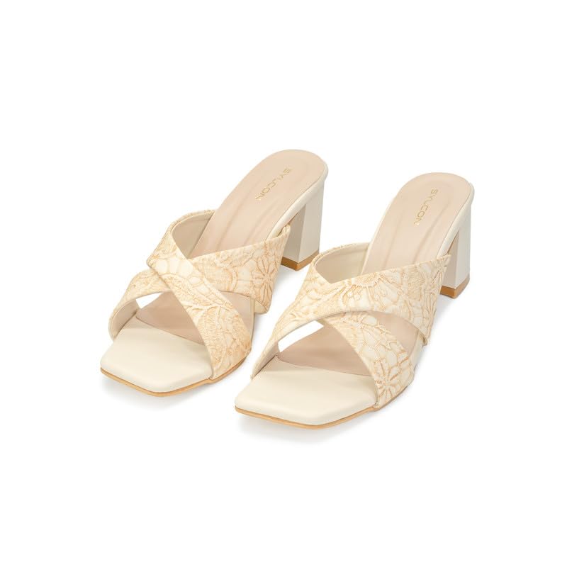 SYLCON Synthetic Heeled Fashion Casual Sandals for Women | Handmade Stylish and Trendy Outdoor Footwear | Comfortable Slipper with Floral Design | Classic and Attractive (B0DCZWGBTK) Amazon Price History, Amazon Price Tracker