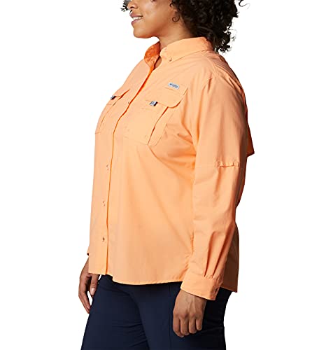 Columbia Women's Pfg Bahama Ii Long Sleeve Shirt, Breathable, Uv Protection, Bright Nectar, Small #TOP7