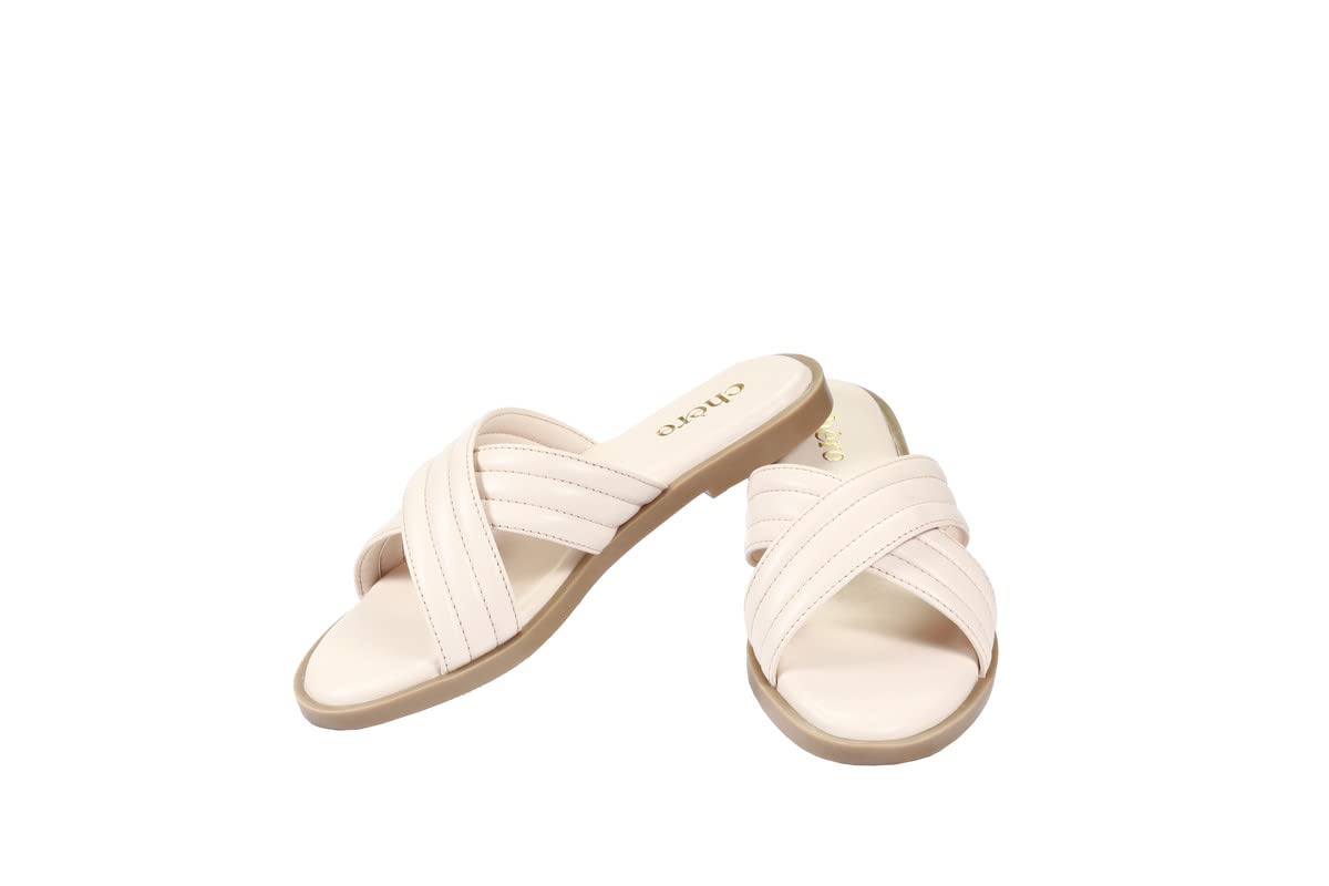 CHERE Criss Cross Stylish Strap Design Slip-on Flat Slipper Sandal for Womens (B0B667DGWS) Amazon Price History, Amazon Price Tracker