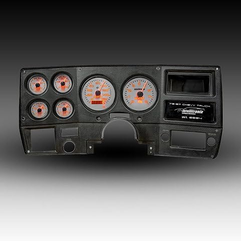 Intellitronix WL6004 LED Digital Gauge Cluster for 1973-1987 Chevy Truck - Direct Fit Replacement Dash Panel - 160 MPH Speedometer, 8000 RPM Tachometer - White Polycarbonate Finish (Blue)