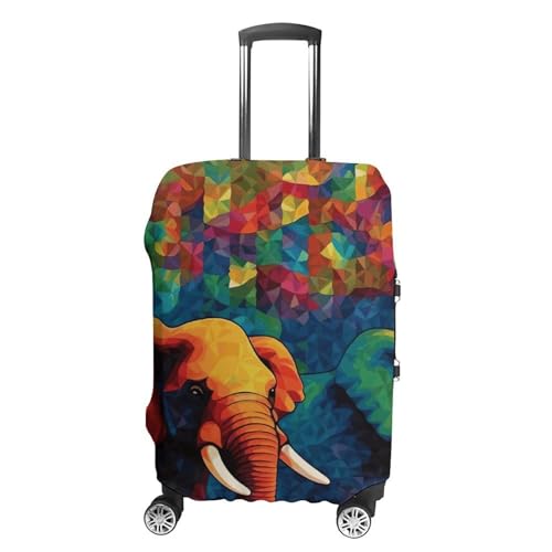 Housse de valise motif éléphant coloré XL idéale pour reconnaître son bagage en vacances