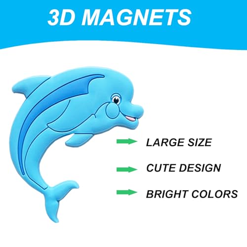 Toddler Fridge Magnets for Kids - Kid Refrigerator Magnets for Toddlers - Ocean Animal Magnets for Fridge - Toddler Magnets for Refrigerator - Big Magnetic Animals - Educational Magnet for Whiteboard