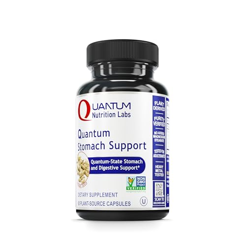 Quantum Stomach Support, 60 Vegetarian Capsules Clearance 50% Off! Botanical Digestive Formula with Bromelain Enzymes for Quantum-State Stomach and Digestive Support