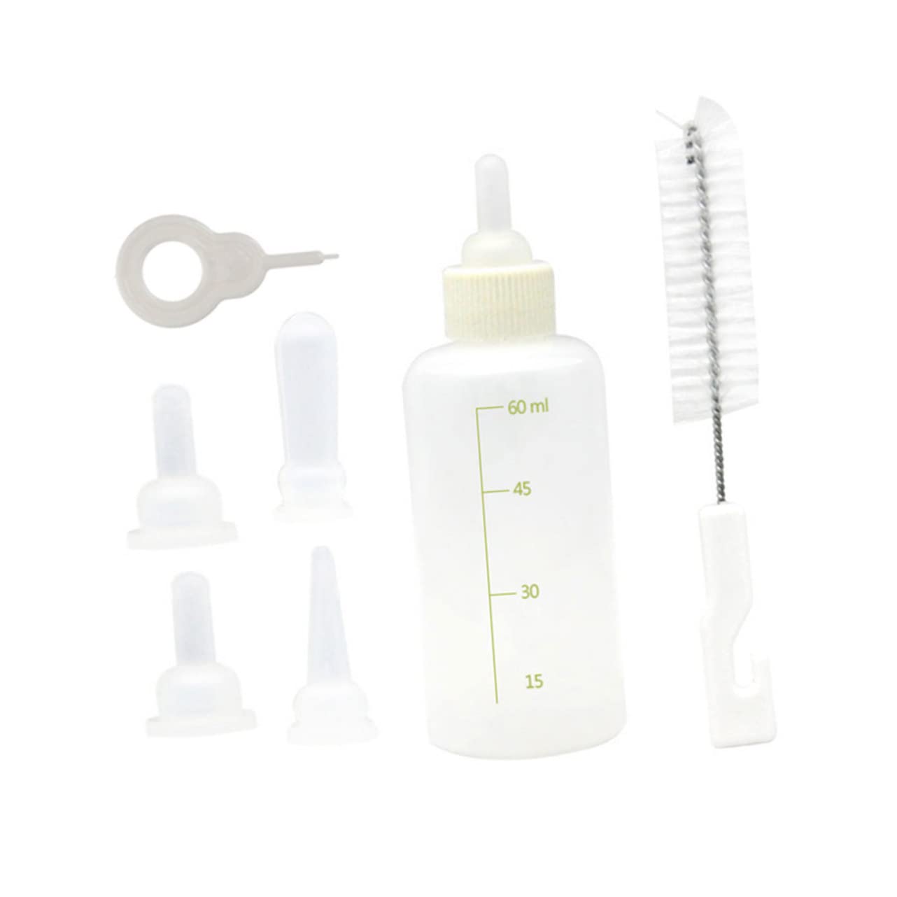 Sosoport 2 Sets Pet Feeding Bottle Small Milk Bottle for Puppies Kittens Livestock