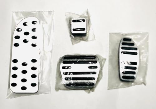 NISSAN用 日産 セレナ エクストレイル デイズ キックス e-POWER ルークス サクラ アリア ノート オーラ 三菱用 eKクロス デリカミニ アルミペダル ペダル ペダルカバー セット (3)