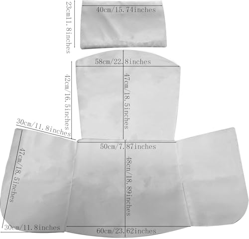 Image of Egg Chair Cushion Replacement Cover, Hanging Hammock Cushion Covers with Zipper (no Padding)(F)