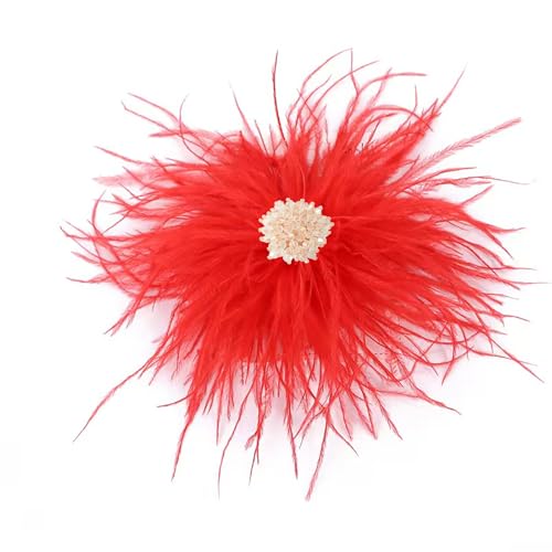 Image of 8inches Extra large feather and crystal brooch, Wedding or gala guest, Gift for her