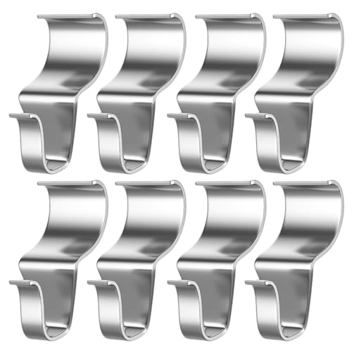 MUCKLILY 8Pcs Security Camera Hook Punch Outdoor Decor Light Hanger Siding Clips for Easy Installation for Home and Office Wall Decoration