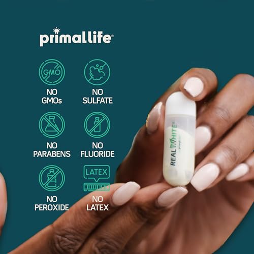 Image of Primal Life Organics Real White Teeth Whitening Gel Pods - Organic, All-Natural, No Peroxide or Bleach - 10 Treatments