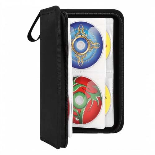 Dntorx CD Case, 96 Capacity DVD Case Holders with Handle