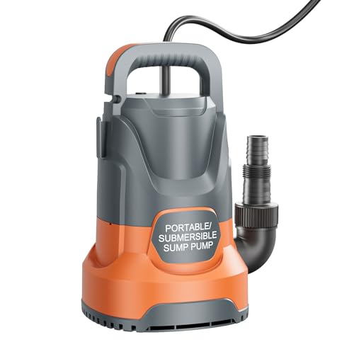 Image of Sump Pump 1HP 4000GPH Electric Thermoplastic Submersible Water Pump