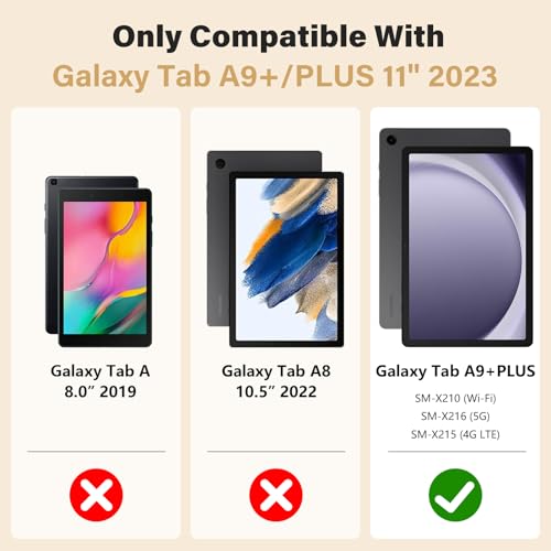 Image of Case for Samsung Galaxy Tab A9 Plus 11 inch 2023, Protective Cover for Galaxy Tab A9+ Plus Tablet Kids Girls with Shoulder Strap, Butterfly Kickstand, Shockproof Protective