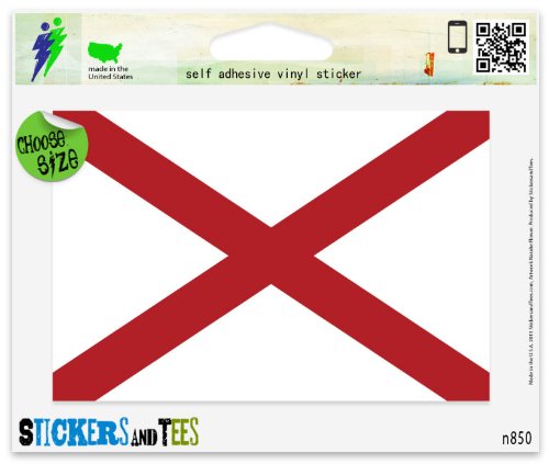 Alabama State Flag Vinyl Car Bumper Window Sticker 3