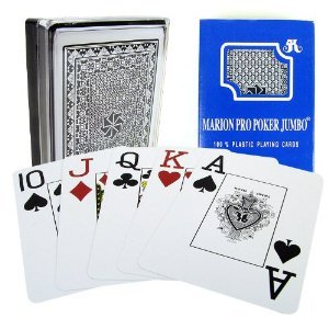 Amazon.com: Marion Pro Jumbo Index - 100% Blue Plastic Poker