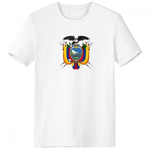 T-shirt Quito Equateur blanc en coton Crew-Neck pour homme