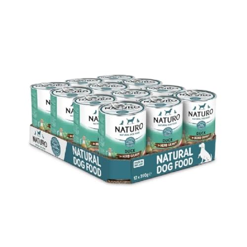 Naturo Adult Dog Duck in Herb Gravy - Grain & Gluten Free Dog Food | 390g Cans x 12