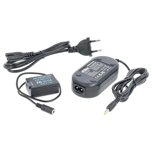 vhbw Fuente alimentación Compatible con Leica V Lux 2 cámara, cámara Digital + acoplador CC (reemplaza Panasonic DMW AC8), 2 m