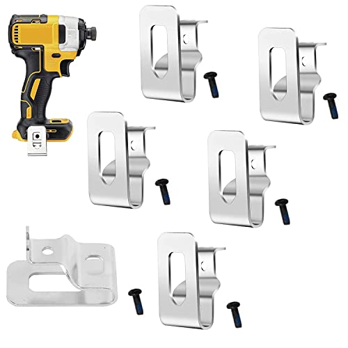 Yeesabella 6PCS Belt Clip Replacement Hooks Clips Tool Holder Tool Belt Clip Hook fit for Dewalt 20V MAX Drills Tools