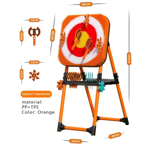 Axe Throwing Game Set, 2-in-1 Axe Wurf & Lawn Dart Combo Hinterhof-Spiel-Set mit 8 Langstreifen-Axen- und 8-Sechs-Sterne-Dart für Innen- und Außenbereiche – Bild 7