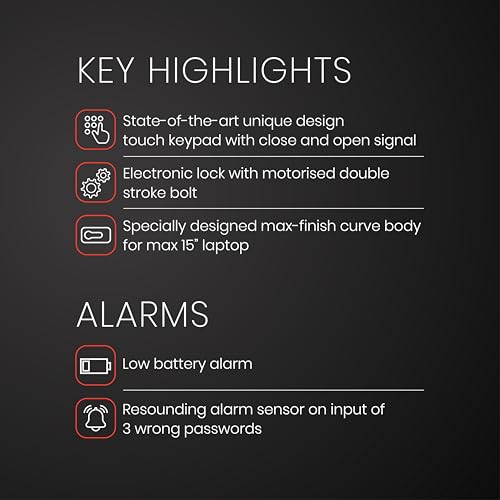 Image of Quba Digital Safe: Absolute 2 Way Access Dual Bolt Motorized Lock, 2 Password Sets, Low Battery Alarm, Wrong Password Alert, Locked & Opened Signal