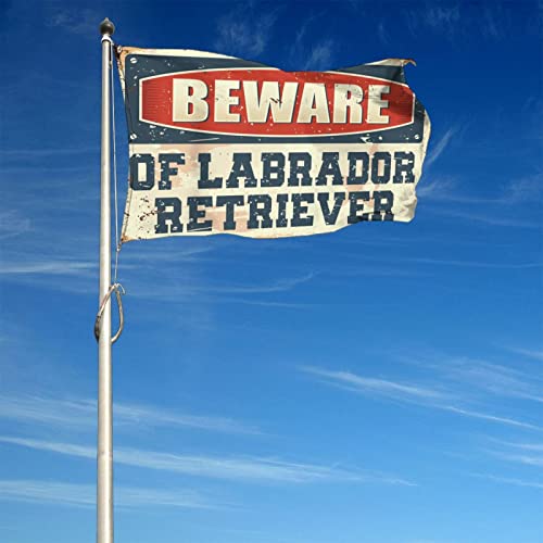 Drapeau Labrador Retriever célébrer l'amour des chiens avec humour