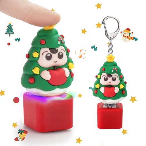 Keyboard Fidget Toy for Adult, Christmas Keyboard Fidget Keychain, Button