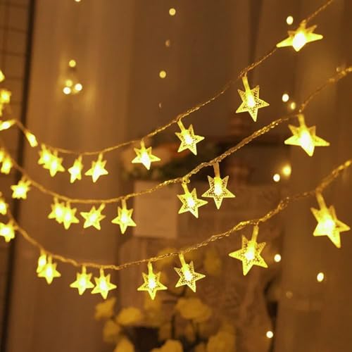 Guirlande lumineuse LED piles 5m AFUNX blanc chaud pour deco