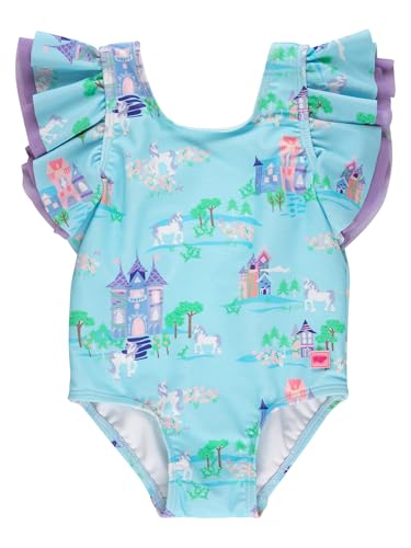 Image of RuffleButts Baby /Toddler Girls Ruffle Strap One Piece Swimsuit w /UPF 50+ Sun Protection