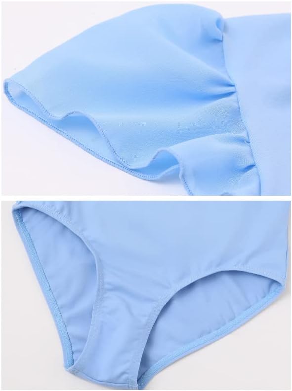 Bezioner Ballet Leotards for Girls Short Sleeve Girls Dance Leotards Toddler Gymnastics Leotards for 3-11 Years - Image 4