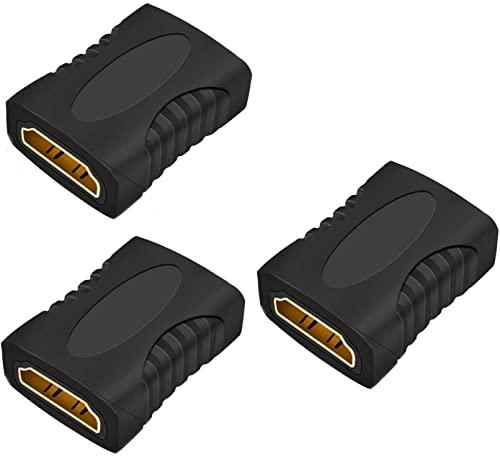 N NEWTOP Adattatore HDMI AD40 Femmina Femmina Connettore Nero Accoppiatore Prolunga Dorato F-F Extender HD 1080p Standard Alta Velocità per Cavo (1 Pezzo