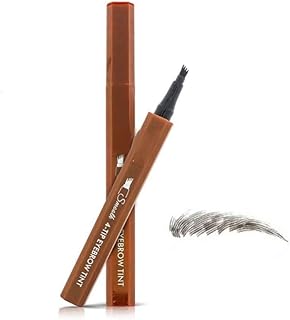قلم تحديد الحواجب السائل من روسبيري، قلم حواجب ميكروبليدينج مقاوم للماء مع أداة توزيع بطرف مدبب صغير، يخلق حواجب بمظهر طبيعي بدون مجهود، لون بني غامق