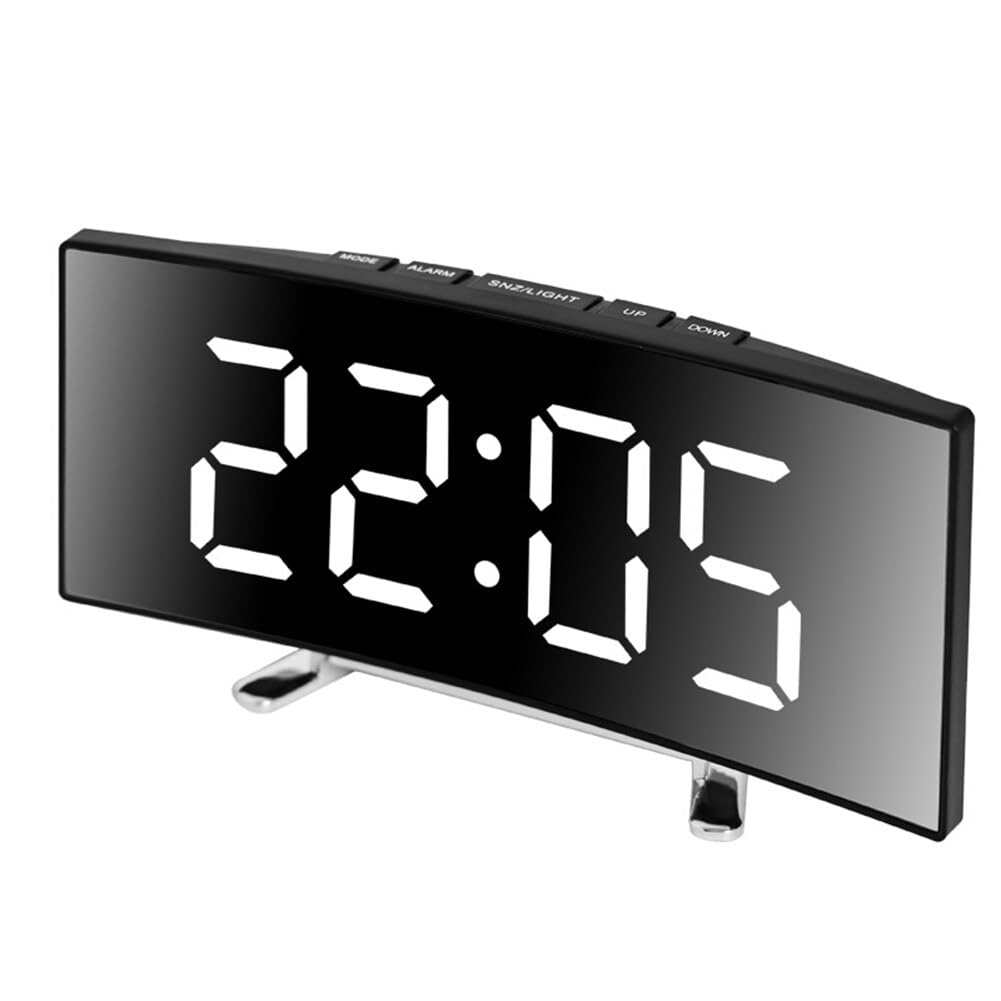 Réveil Numérique LED Grand Écran Vert - Horloge Digitale Avec Snooze Et Température