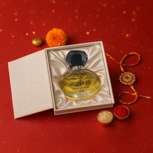 Image of Suroskie Zahr Perfume 50Ml | Luxury Eau De Parfum | Long Lasting Unisex Fragrance Spray | Aromatic Blend Of Aqua, Saffron & Rose Scent | Woody & Oud Notes | Premium Gift For Men & Women