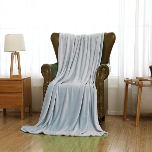 Mixibaby Kuscheldecke Flauschige extra weich & warm Wohndecke Flanell Fleecedecke, Falten beständig/Anti-verfärben als Sofadecke oder Bettüberwurf, Größe:150 cm x 200 cm, Farbe:Hellgrau