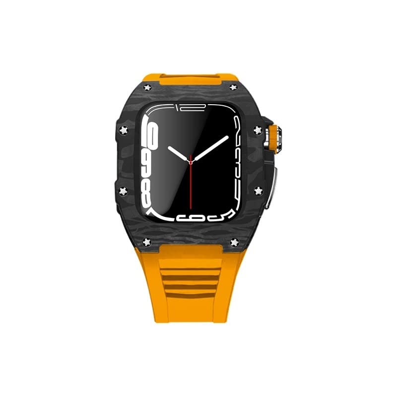Bracelet Apple Watch 44mm sport chic en caoutchouc fluoré