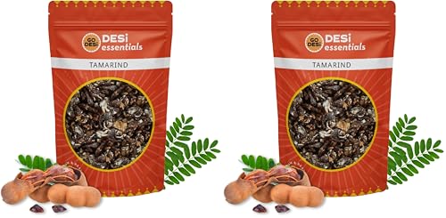 Image of GO DESi Seedless Tamarind Slab, 500 grams, Imli, 100% Clean and Fresh, Soft and Delicious, 2 x 250 g (Pack of 2)