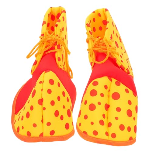 Hohopeti Zapatos de Divertidos Amarillos para Carnaval y Halloween Botas de Disfraz Cómodas y Ligeras para Fiestas y Cosplay Accesorios para Atuendos Festivos