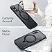 JETech 360 Degree Rotatable Ring Case for iPhone 17 6.3-Inch with Camera Control Button, Compatible with MagSafe, Slim Shockproof Phone Cover with Stand & Ring Holder (Black)