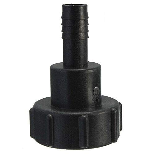 Funitric 1000L IBC Water Tote Tank Adaptor Hose Tail Fitting Tool Coarse Thread 3/4" (19mm), Black, 3\4" (19mm)
