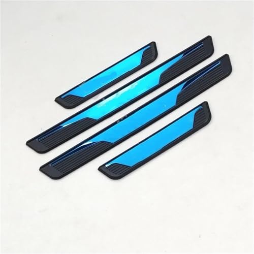 Seuil de porte anti-rayures pour Renault Austral Arkana kit protection acier inox bleu 4x