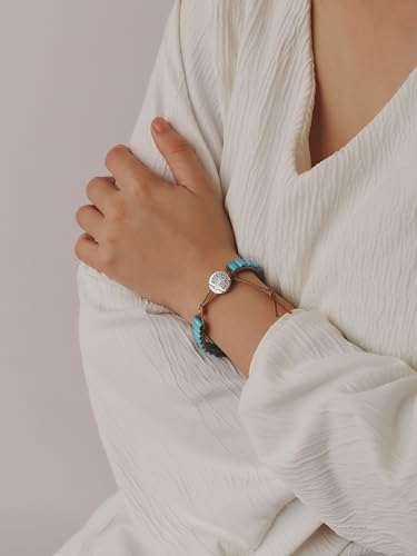 Minachi Natural Stone Wrap Bracelets For Women Men Bohemian Bracelets Created Turquoise Beads Jewelry thumb #1