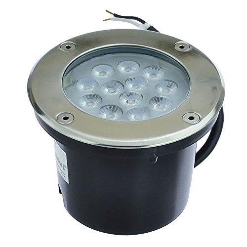LEDwholesalers In-Ground LED Well Light 14W 12V AC/DC Brushed Stainless Steel