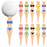 CLISPEED 10pcs Funny Golf Tees Bikini Lady Shaped Golf Bases Plastic Pin up Ball Holders for Practicing Accessories Father Brother