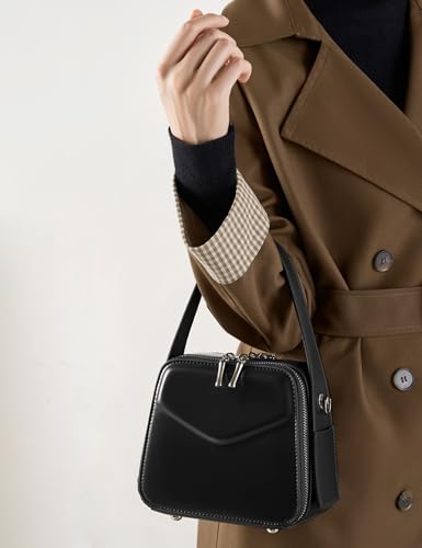 Leather Crossbody Bags for Women Shoulder Bag Genuine Leather Purse Cross Body Handbag Multiple Pockets3