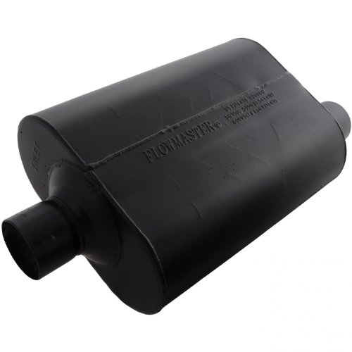 Flowmaster 952547 Super 40 Muffler - 2.50 Center In / 2.50 Offset Out - Aggressive Sound, Black #TOP2