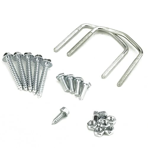 Skywalker 12” Heavy-Duty Wall Mount Pair For Tv Antenna Mast With (2) Brackets With Lag Bolts #TOP4