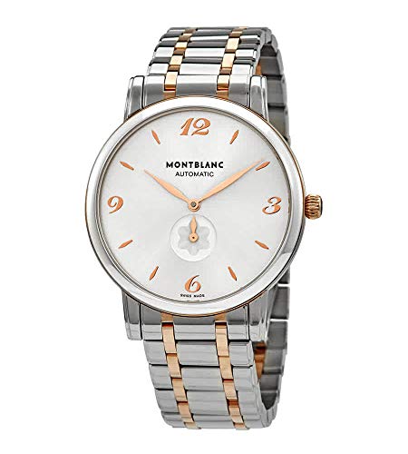 MontBlanc Star Classique Silver Dial Automatic Men's Steel and 18kt Rose Gold Watch 107916