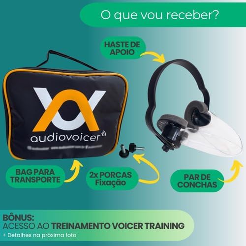 Fone de Monitoramento Vocal Modelo HIGH Retorno Auditivo Audiovoicer Retorno Vocal Acústico Feedback Vocal Para Treino vocal Monitor Vocal Fone de Monitoramento Vocal Modelo HIGH Retorno Auditivo Audiovoicer Retorno Vocal Acústico Feedback Vocal Para Treino vocal Monitor Vocal