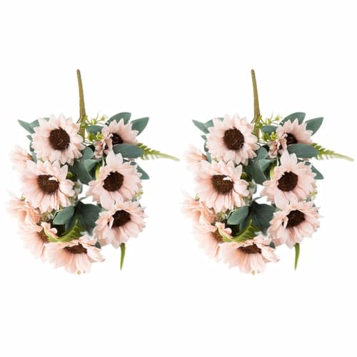 Ramo de girasoles artificiales sin mantenimiento para una decoración duradera 8