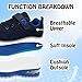 Beyondjuff Boys Sneakers Girls Running Shoes Kids Tennis Shoes Training Lightweight Breathable Sport Shoe Fashion Athletic Walking Shoes,Black Blue,4 Big Kid